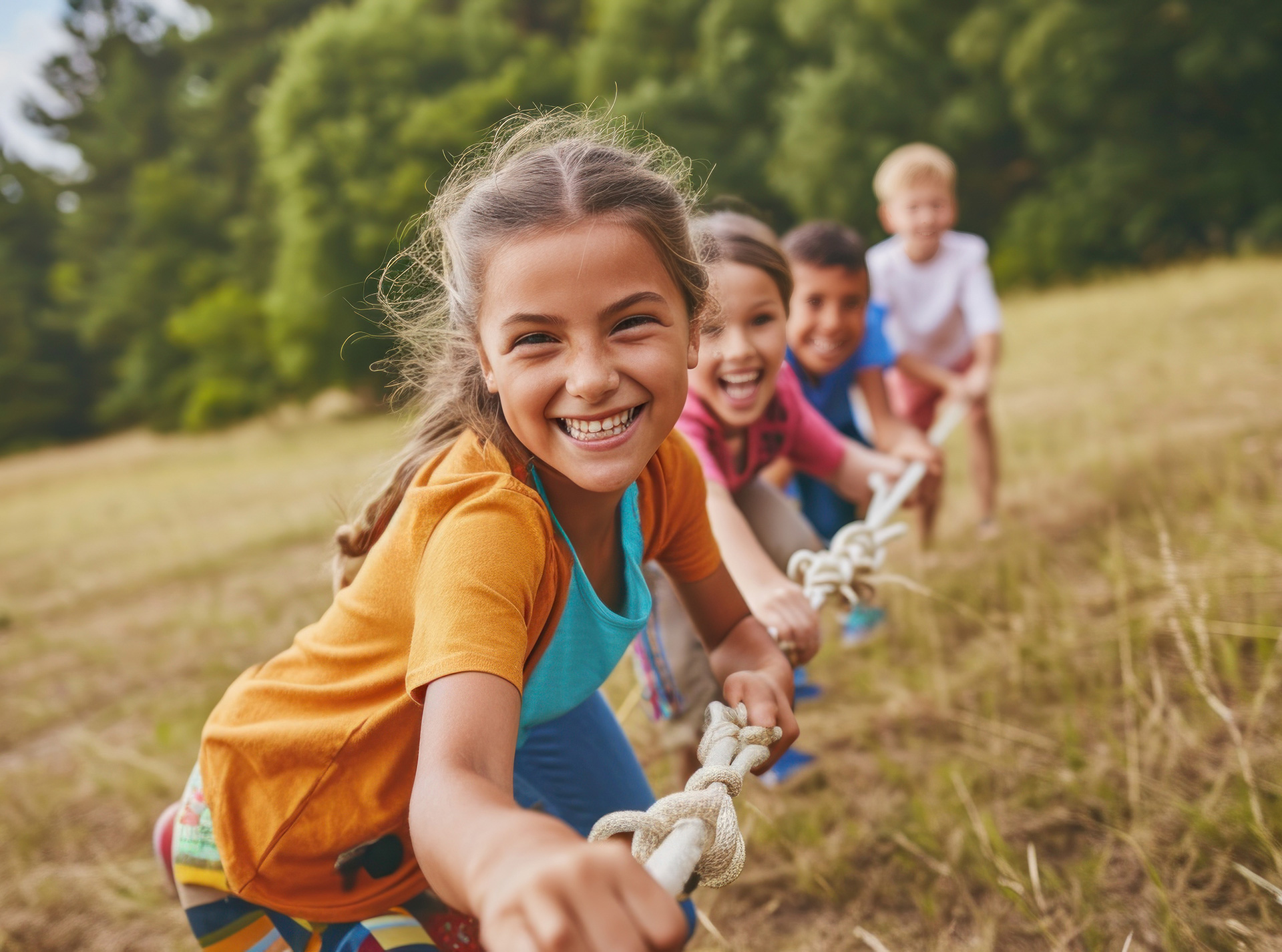 Kinder Tauziehen